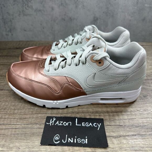 Nike Air Max 1 Ultra SE~Women’s~ Light Bone Rose Gold Sneakers~Size 8 - Picture 1 of 8